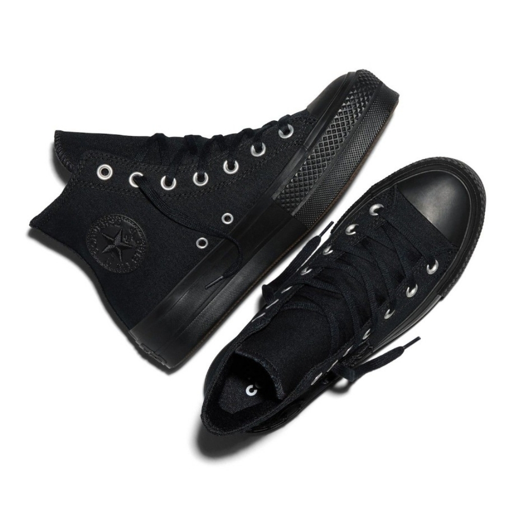 Converse Chuck Taylor All Star Graphic Black Floral Lace-Up High-Top Sneakers - Picture 5 of 9